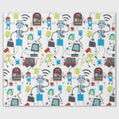 Robot Doodles Cadeaupapier (Vlak)