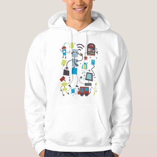 Robot Doodles Hoodie (Voorkant)