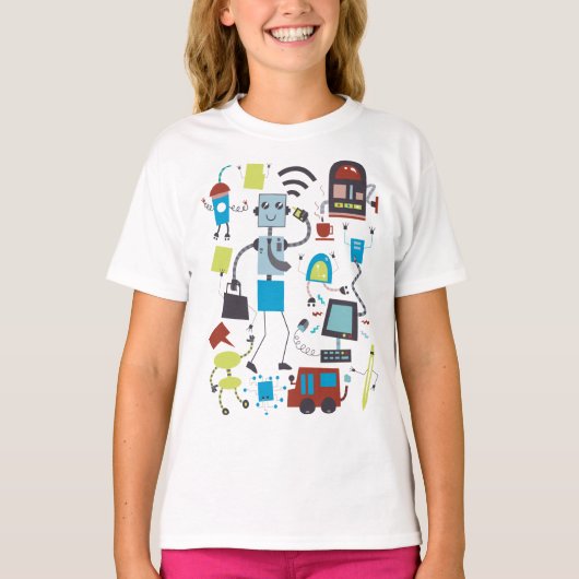 Robot Doodles T-shirt (Voorkant)