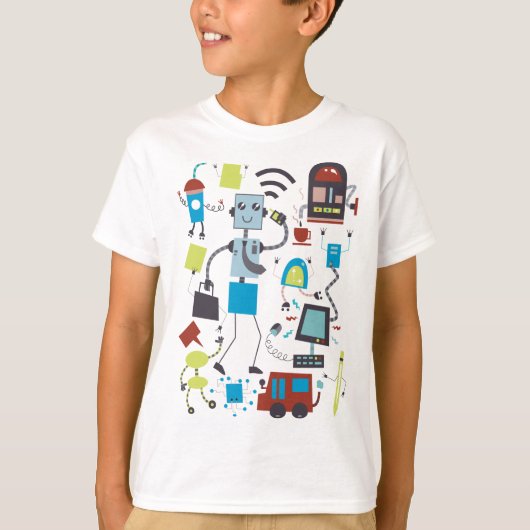 Robot Doodles T-shirt (Voorkant)