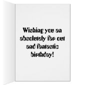 Robot Dragon schrijft in Scroll Birthday Card (Binnen (Rechts))