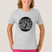 "Robot Dreams" B&W Abstracte T-Shirt (Voorkant)