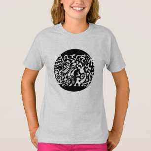 "Robot Dreams" B&W Abstracte T-Shirt