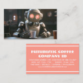 Robot drink koffie klantenkaartje (Voorkant / Achterkant)