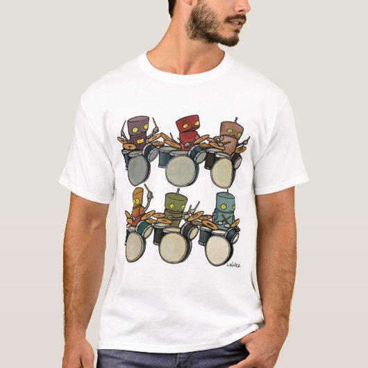Robot Drummers T-shirt (Voorkant)