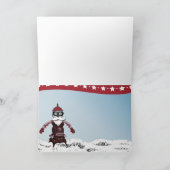 Robot Één van Steampunk Kerstman door Artinspired Feestdagen Kaart (Binnen)