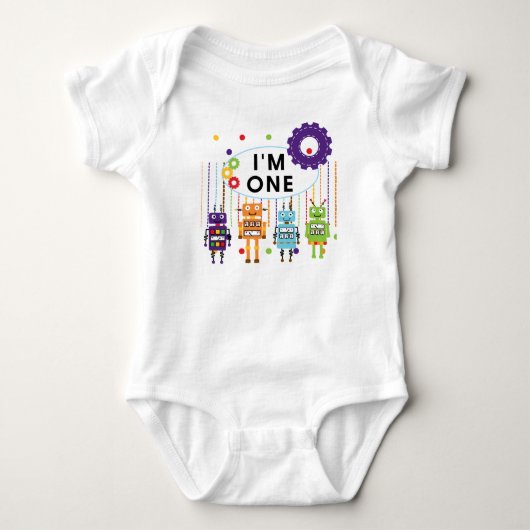 Robot Eerste Verjaardag Tshirts en geschenken (Voorkant)