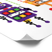 Robot Eerste Verjaardag Tshirts en geschenken Poster (Hoek)