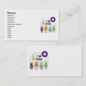 Robot Eerste Verjaardag Tshirts en geschenken Visitekaartje (Voorkant / Achterkant)