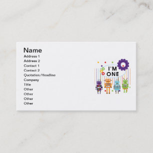 Robot Eerste Verjaardag Tshirts en geschenken Visitekaartje