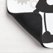 Robot en Gears Mousepad Muismat (Hoek)
