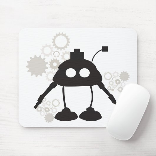 Robot en Gears Mousepad Muismat (Met muis)