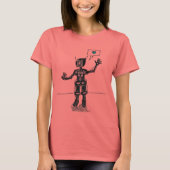 Robot en Kitten zijn vrienden T-shirt (Voorkant)