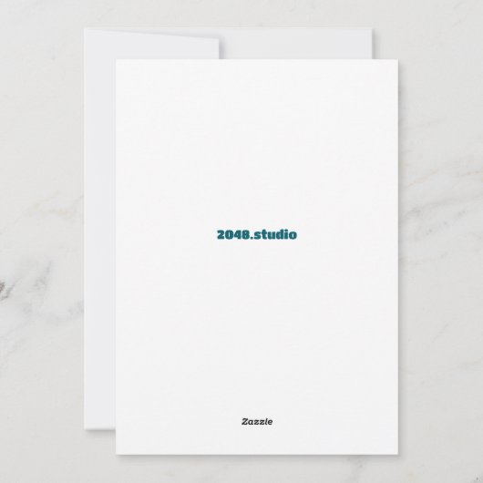 Robot Engineer Feestdagenkaart (Achterkant)