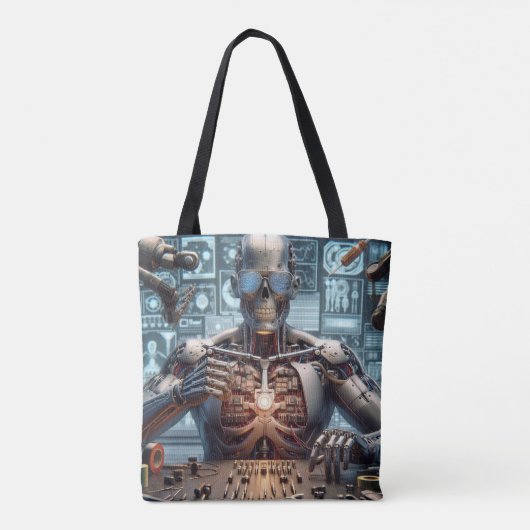 Robot Engineer Tote Bag (Achterkant)