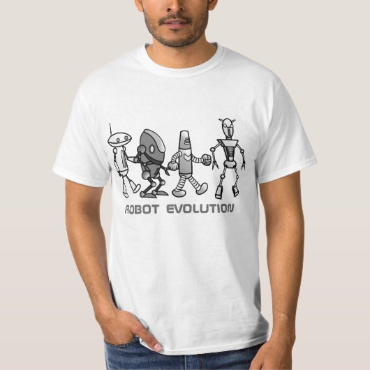 robot evolutie monoshirt t-shirt (Voorkant)