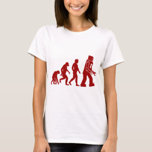 Robot Evolutie van man in robot T-shirt