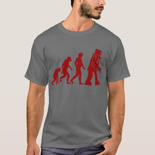 Robot Evolutie - van man tot robots T-shirt (Voorkant)