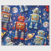 Robot exploratie kosmos cadeaupapier (Vlak)