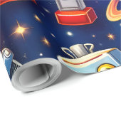 Robot exploratie kosmos cadeaupapier (Rol Hoek)