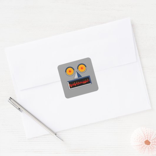 Robot Face Sticker (Envelop)