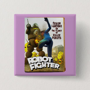 Robot Fighter Fake Pulp Hoesje 2 Button