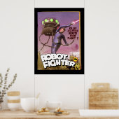 Robot Fighter Fake Pulp Hoesje Poster (Keuken)