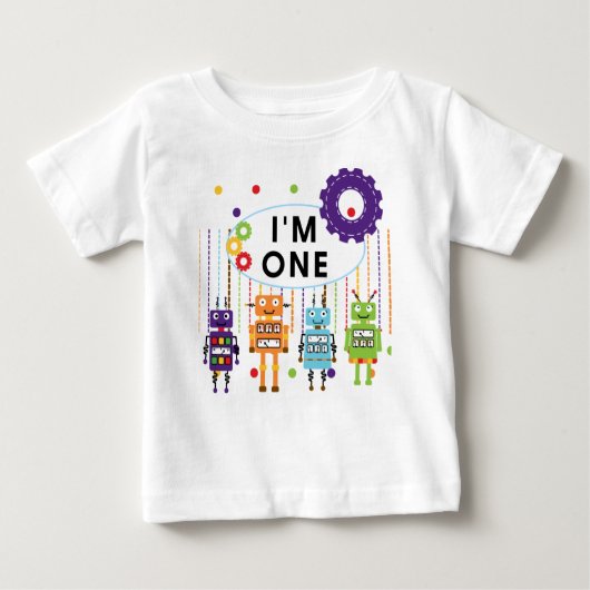 Robot First Birthday Tshirts en Gifts (Voorkant)