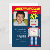 Robot Foto-uitnodigingen Kaart (Voorkant / Achterkant)