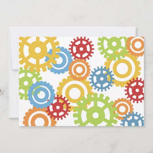 Robot Foto Verjaardag Uitnodigingen Robot Party (Achterkant)