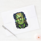 Robot Frankenstein, het monster van Frankenstein Vierkante Sticker (Envelop)