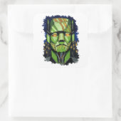 Robot Frankenstein, het monster van Frankenstein Vierkante Sticker (Tas)