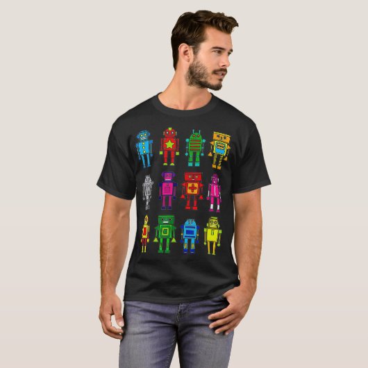 Robot Funny Robot Technology T-shirt (Voorkant volledig)