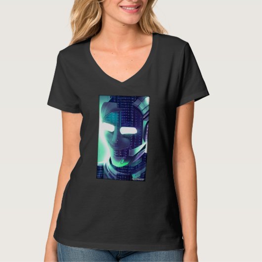 Robot Future Technology Science Sci Fi Machine T-shirt (Voorkant)