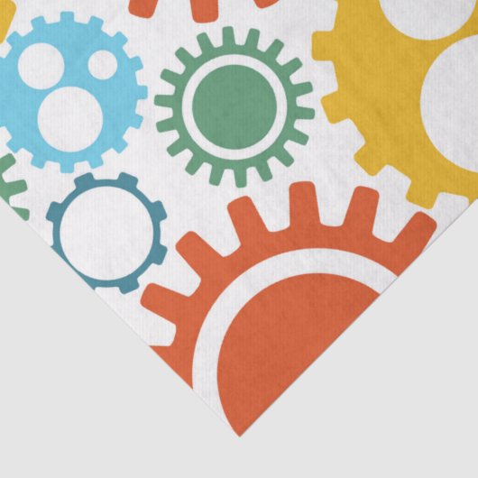 Robot Gears Pattern Tissuepapier (Detail)