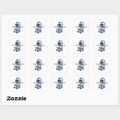 Robot geen gedachten. Gewoon code. Vierkante Sticker (Vel)
