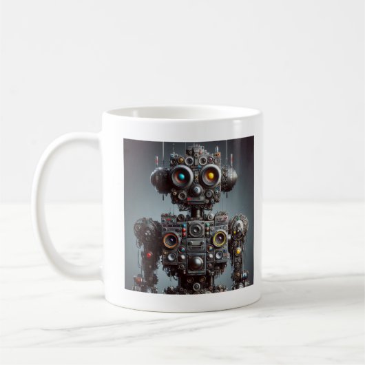 Robot-geïnspireerde jongens koffiemok (Links)