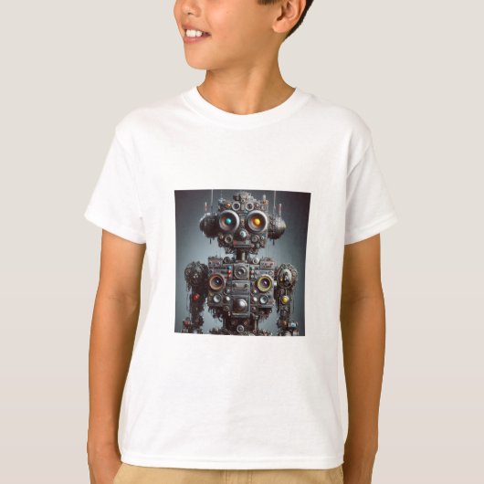 Robot-geïnspireerde jongens t-shirt (Voorkant)