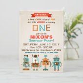 Robot Genius Future Bouwer Birthday Kaart (Staand voorkant)