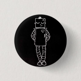 Robot Girl Button