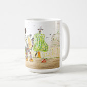 Robot Girl kijkt naar Sunrise Koffiemok (Voorkant rechts)