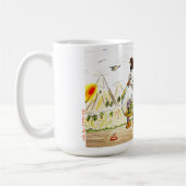 Robot Girl kijkt naar Sunrise Koffiemok (Links)