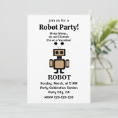 Robot Grappige Tech Feest Kaart (Staand voorkant)