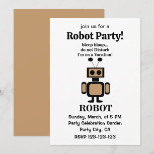 Robot Grappige Tech Feest Kaart