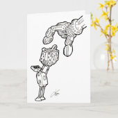 Robot Greeting Card - little gifts Kaart (Gele Bloem)