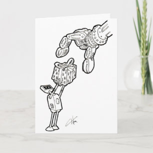 Robot Greeting Card - little gifts Kaart
