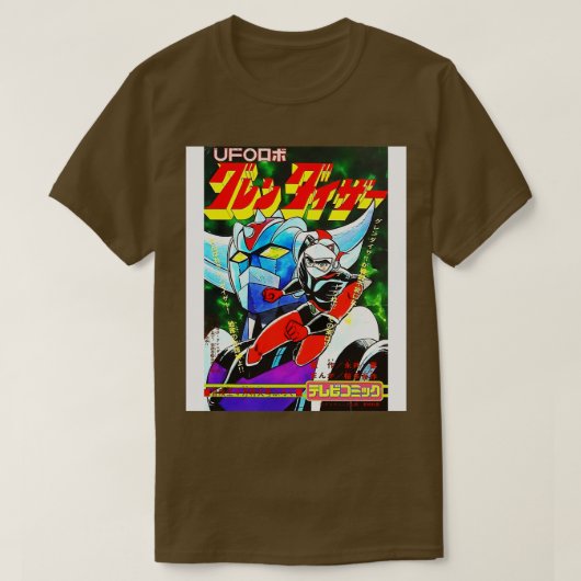 Robot Grendizer Goldrake Goldorak Duke is gevlucht T-shirt (Design voorkant)