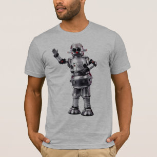  robot grijs halfgemonteerd mannen shirt