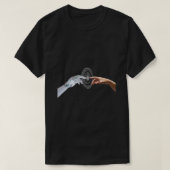 Robot hand met menselijke hand t-shirt (Design voorkant)