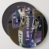 Robot handen ronde button 6,0 cm (Voorkant /achterkant)